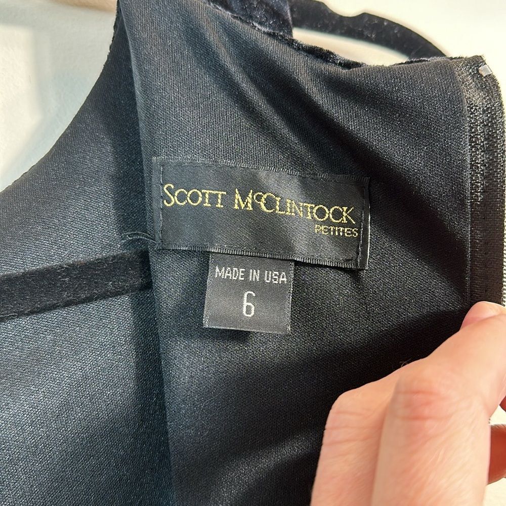 Vintage Scott McClintock Petite Black Sleeveless Mother Bride Formal Dress 6P - Picture 10 of 10